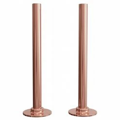 Arezzo 180mm Rose Gold 15mm Pipe Kit for Radiator Valves