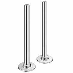 Arezzo 180mm Chrome 15mm Pipe Kit for Radiator Valves
