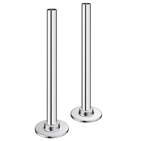 Arezzo 180mm Chrome 15mm Pipe Kit for Radiator Valves
