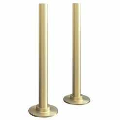 Arezzo 180mm Brushed Brass 15mm Pipe Kit for Radiator Valves