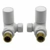 Reina Crova Corner Radiator Valves - White