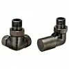 JTP Vos Brushed Black Corner Radiator Valves