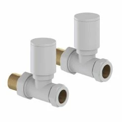 Tissino Hugo2 Straight Radiator Valves - Mont Blanc