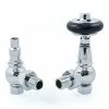 Amberley Thermostatic Angled Radiator Valves - Chrome