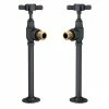 Chatsworth Anthracite Angled Traditional Radiator Valves