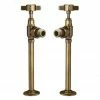 Chatsworth Antique Brass Angled Traditional Radiator Valves