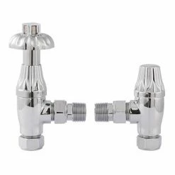 Bayswater Chrome Angled Thermostatic Radiator Valves