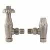 Bayswater Satin Nickel Angled Thermostatic Radiator Valves