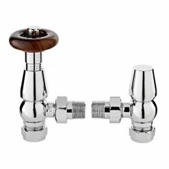 Bayswater Chrome Traditional Angled Thermostatic Radiator Valves