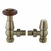 Bayswater Satin Nickel Traditional Angled Thermostatic Radiator Valves