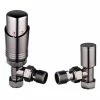Modern Black Nickel Angled Thermostatic Radiator Valves