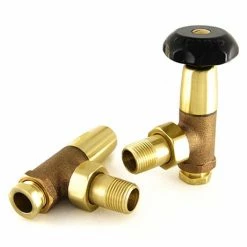 Bradley Manual Traditional Radiator Valve Kit - Brass Bronze