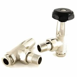 Bradley Manual Traditional Radiator Valve Kit - Nickel