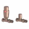 Monza Modern Copper Straight Thermostatic Radiator Valves - Energy Saving
