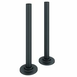 Arezzo 180mm Anthracite 15mm Pipe Kit for Radiator Valves