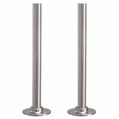 Arezzo 180mm Satin Nickel 15mm Pipe Kit for Radiator Valves