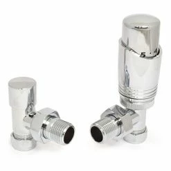 Delta Angled TRV Chrome Thermostatic Radiator Valves