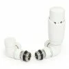 Monza Corner TRV White Thermostatic Radiator Valves - Energy Saving