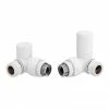 Arezzo White Round Corner Radiator Valves
