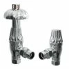 Granley Traditional Thermostatic Angled Radiator Valves - Polished Chrome