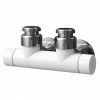 Asquiths Mineral White Central Connection Manual Radiator Valve - HED0128