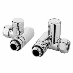 Hudson Reed Chrome Corner Dual Fuel Radiator Valve Pack - HT309