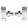 Hudson Reed Pure Square Chrome Radiator Valves - Angled - HT324