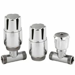 Hudson Reed Chrome Thermostatic Radiator Valves - Straight - HT325