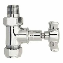 Hudson Reed Victorian Crosshead Straight Radiator Valves - HT379