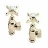 Heritage - Traditional Heated Towel Rail Valves - Vintage Gold - AHA75
