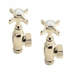 Heritage - Traditional Heated Towel Rail Valves - Vintage Gold - AHA75