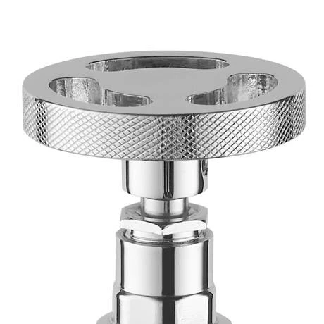 Arezzo Chrome Industrial Style Angled Radiator Valves - Image 3