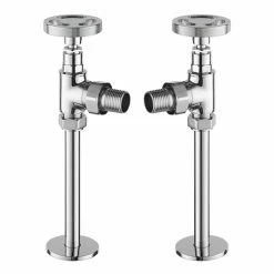 Arezzo Chrome Industrial Style Angled Radiator Valves