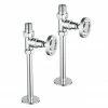 Arezzo Chrome Industrial Style Straight Radiator Valves incl. Stand Pipes