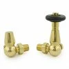 Jaguar Thermostatic Corner Radiator Valves - Brass