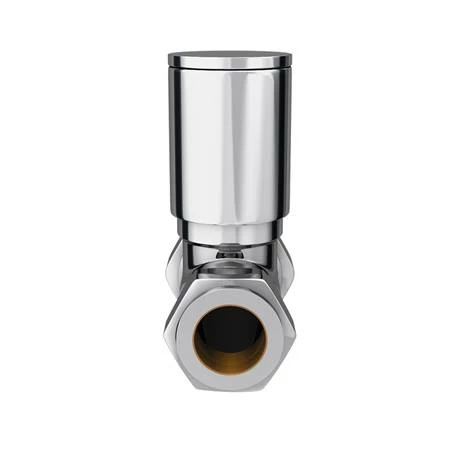 Arezzo Modern Straight Radiator Valves - Chrome - Image 4