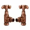 Keswick Copper Angled Traditional Radiator Valves