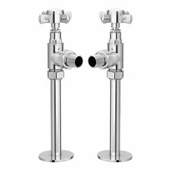 Keswick Chrome Angled Traditional Radiator Valves