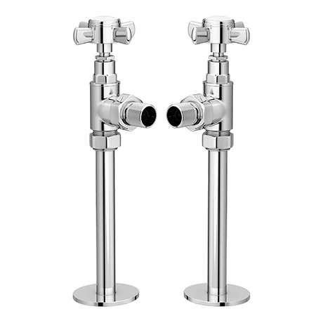 Keswick Chrome Angled Traditional Radiator Valves