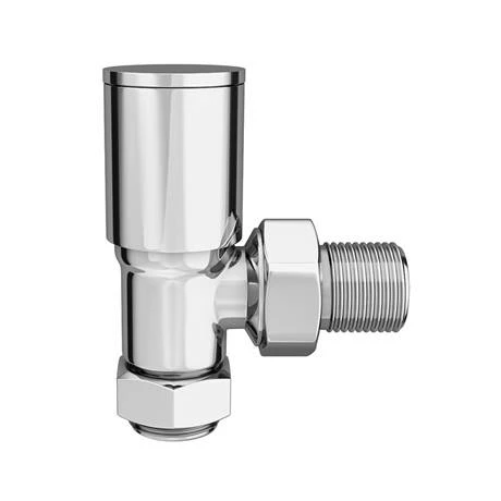 Arezzo Modern Angled Radiator Valves incl. 180mm Stand Pipes - Chrome - Image 2