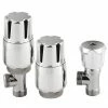 Nuie - Chrome Thermostatic Radiator Valves - Angled - MTY126