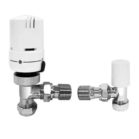 Neptune Thermostatic Radiator Valve - Lockshield Pack - Angled