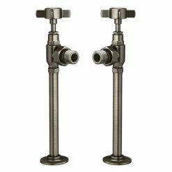 Chatsworth Old English Brass Angled Traditional Radiator Valves