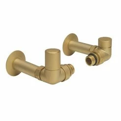 Crosswater MPRO Corner Radiator Valves - Brushed Brass - RADCORNERF