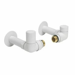 Crosswater MPRO Corner Radiator Valves - Matt White - RADCORNERMW