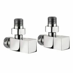 Crosswater - Chrome Square Angled Radiator Valves - RADVA2