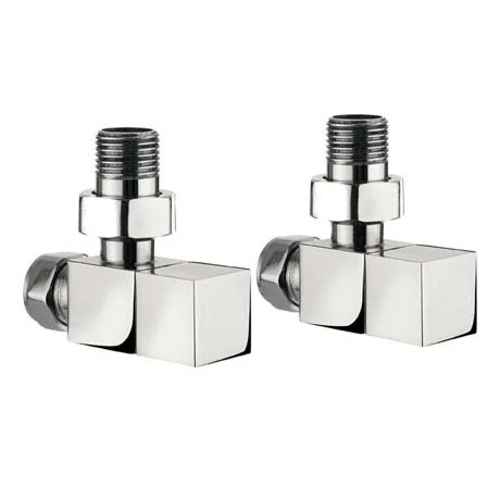 Crosswater - Chrome Square Angled Radiator Valves - RADVA2