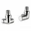 Crosswater - Chrome Round Corner Radiator Valves - RADVC1