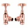 Art Deco Rose Gold Traditional Angled Radiator Valves