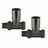 Arezzo Satin Gunmetal Grey Straight Radiator Valves